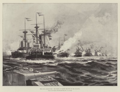 Las Maniobras Navales, la Flota en Práctica de Tiro en el Atlántico de Charles John de Lacy